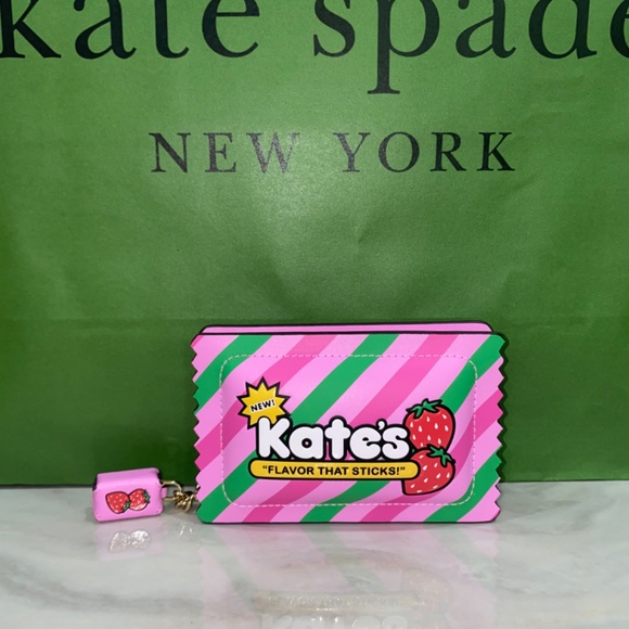 Kate Spade Bubblegum Coin Purse Wallet Bag Charm Card Holder - Picture 10 of 11